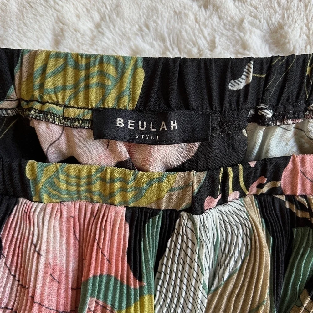 Beulah Style Black Floral Off Shoulder Full Length Maxi Dress Size M/L - Picture 10 of 12